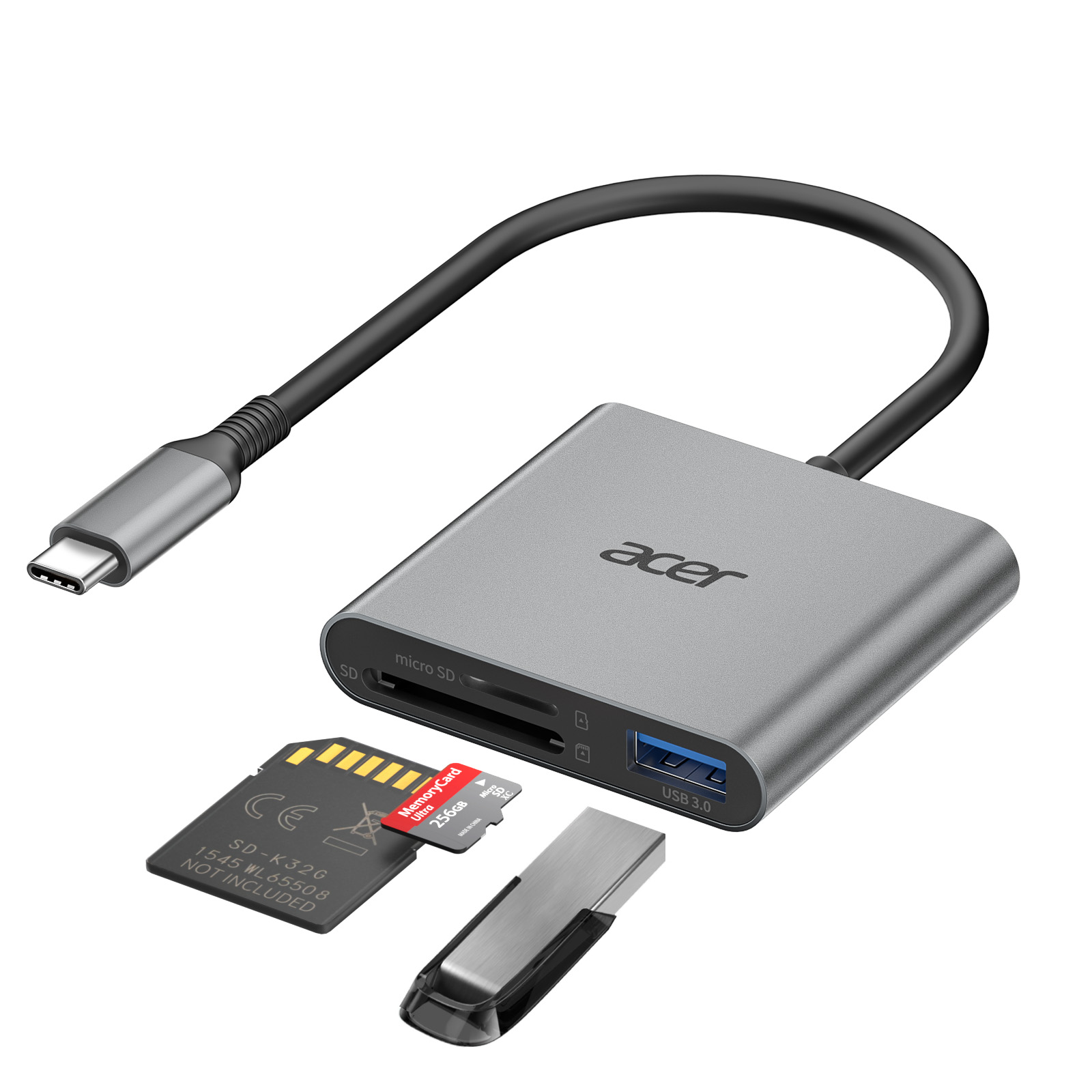 Acer 3-in-1 USB-C SD Card Reader