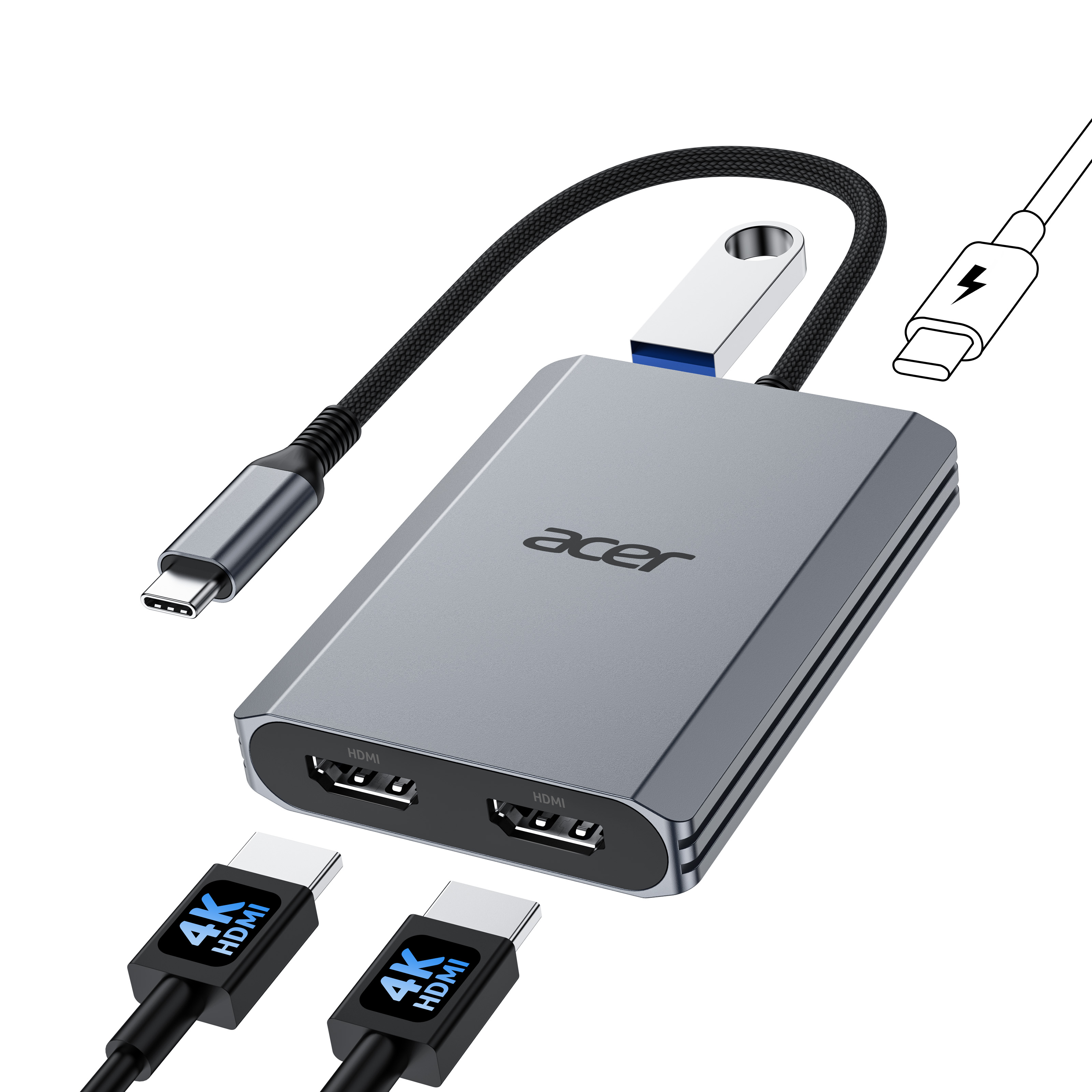 Acer USB C to Dual HDMI Adapter